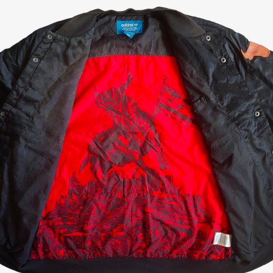 Retro Adidas NBA Chicago Bulls Basketball Team Varsity Jacket Inside - Casspios Dream
