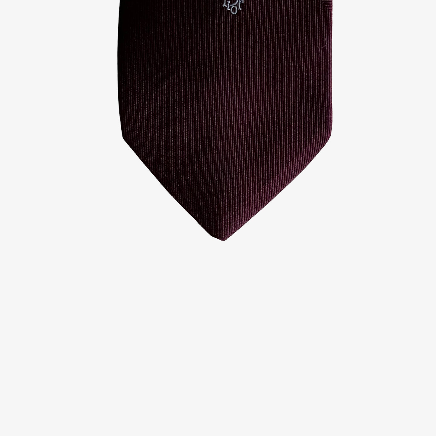 Christian Dior Monsieur Geometric Print Burgundy Tie Tip - Casspios Dream