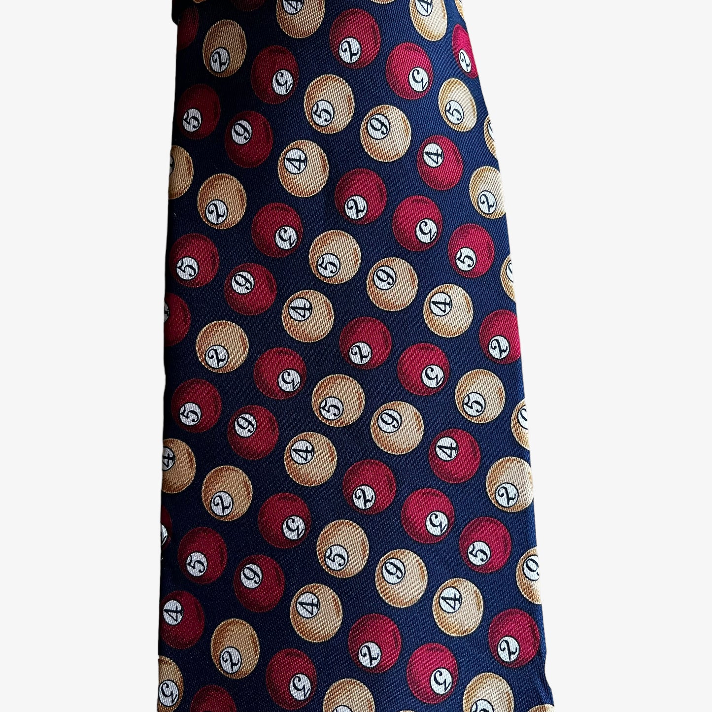 Vintage 80s Gucci Snooker Ball Silk Tie Colourful - Casspios Dream