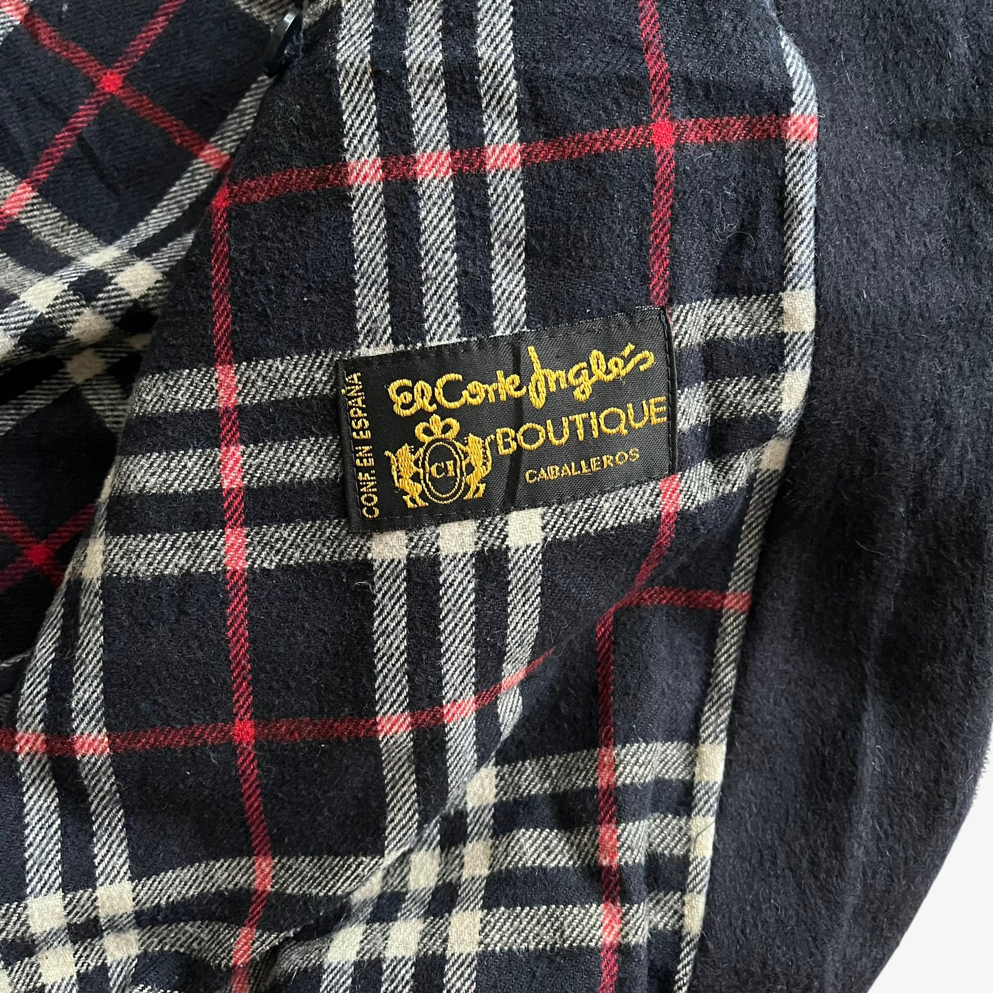 Vintage 80s Mens Burberry Navy Camel Hair And New Wool Jacket Tartan - Casspios Dream