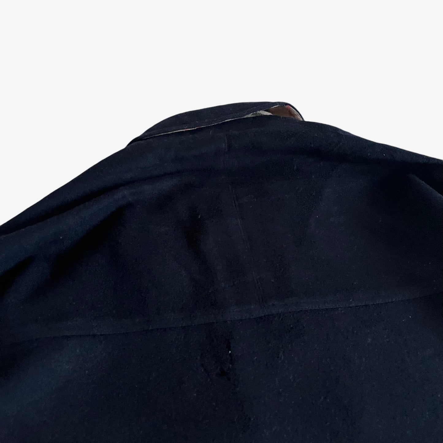 Vintage 80s Mens Burberry Navy Wool Jacket Mark - Casspios Dream