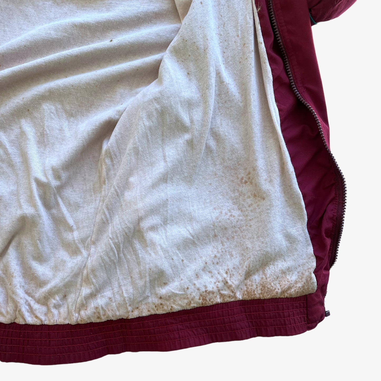 Vintage 80s Mens Lacoste Chemise Burgundy Track Jacket Marks - Casspios Dream