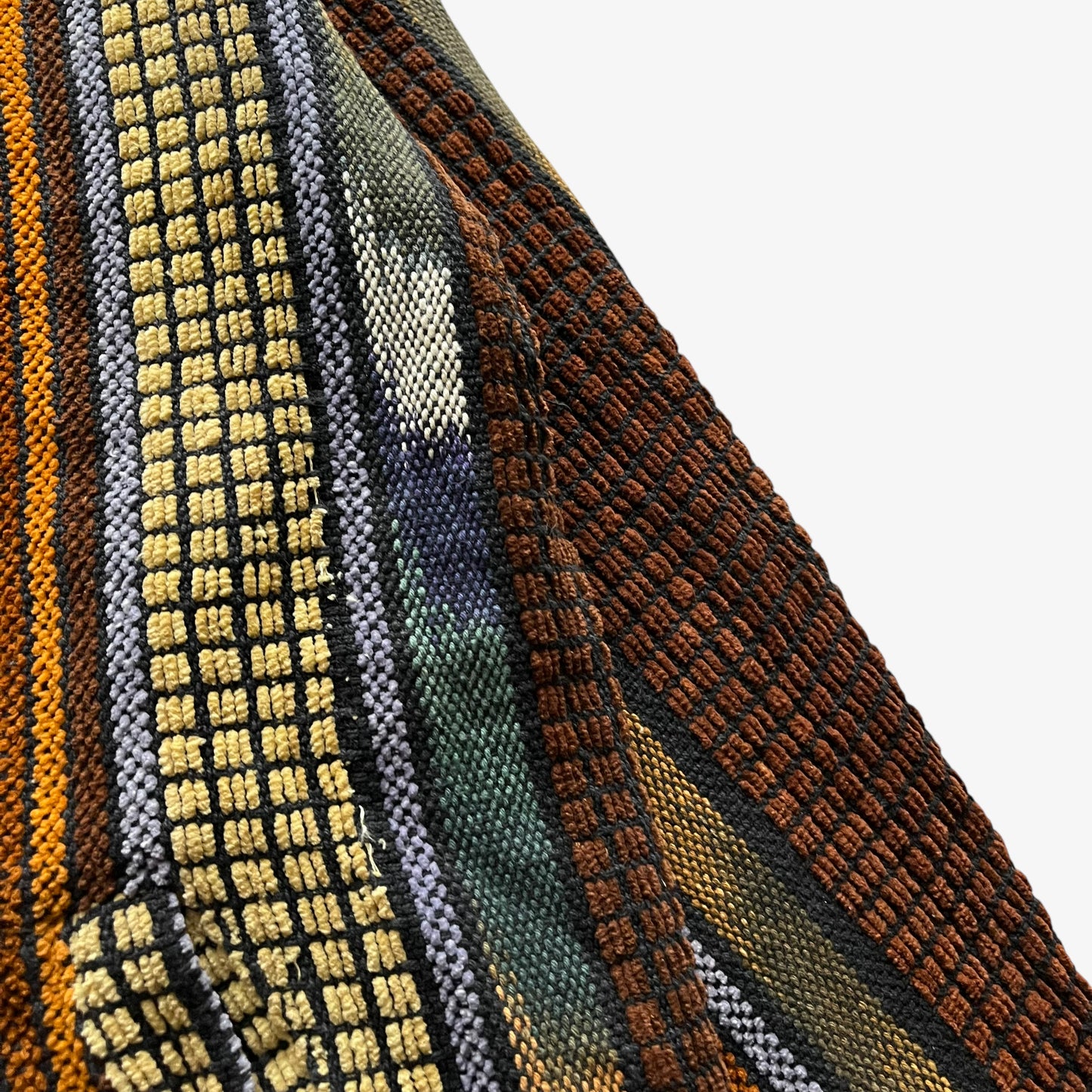 Vintage 80s Mens Palme Colourful Textured Jacket Sleeve - Casspios Dream