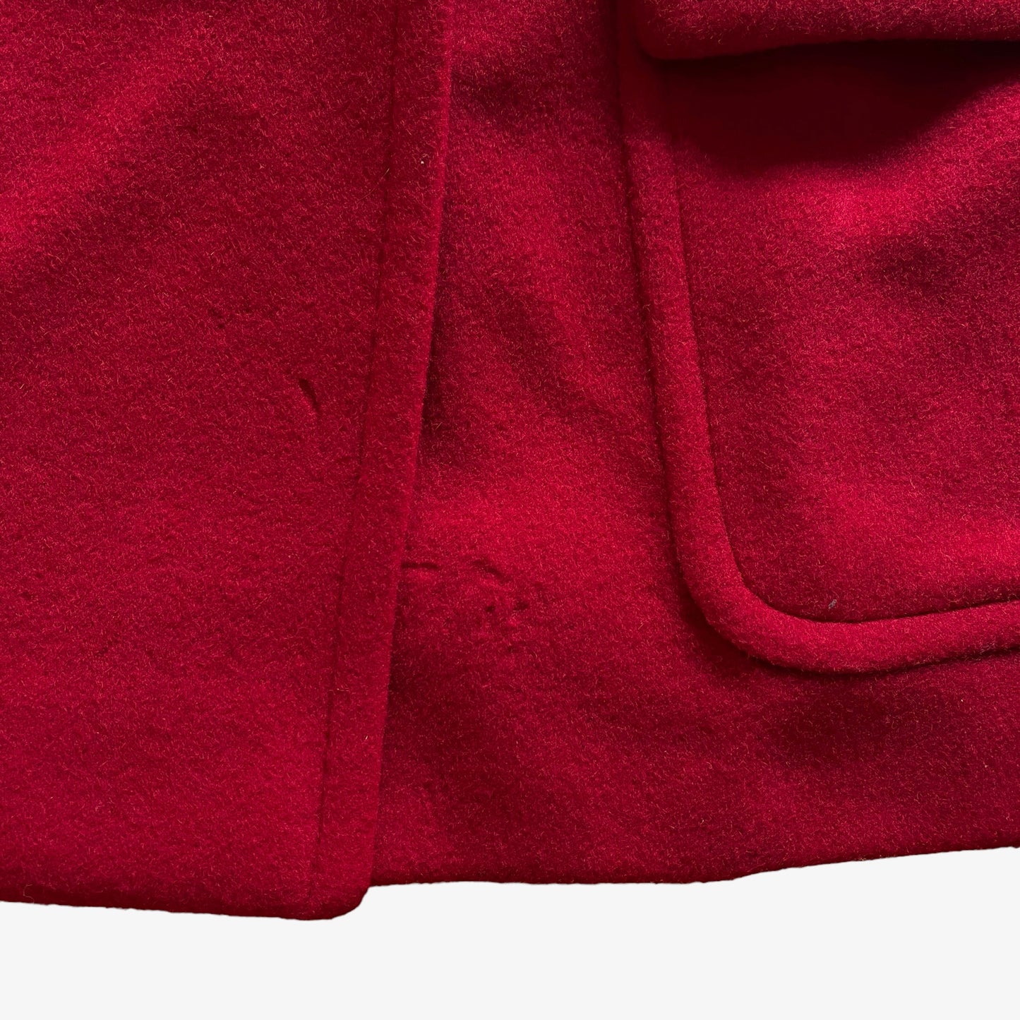 Vintage 80s Womens Burberry Wool And Camel Hair Double Breasted Red Coat Wear - Casspios Dream