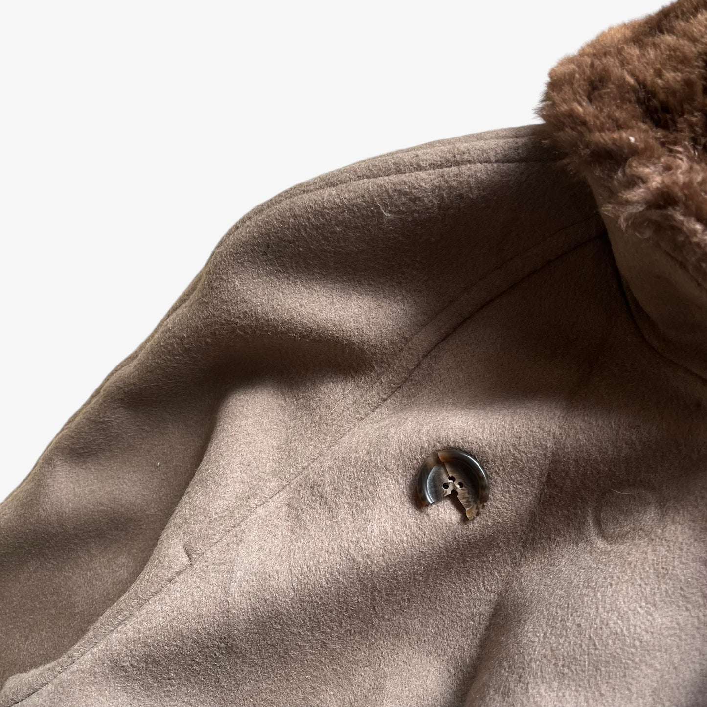 Vintage 80s Womens Calvin Klein Union Made Wool Coat Button - Casspios Dream