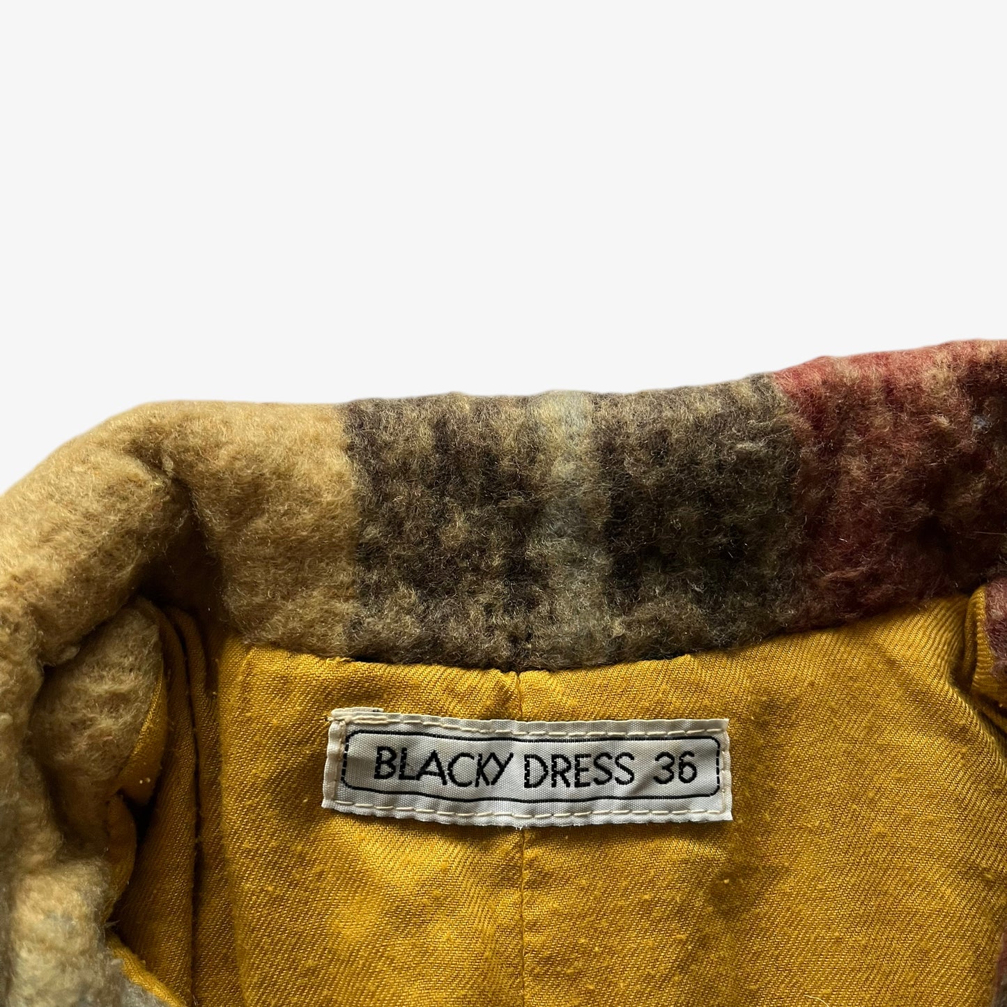 Vintage 80s Womens Colourful Tartan Print Wool Blend Jacket Label - Casspios Dream