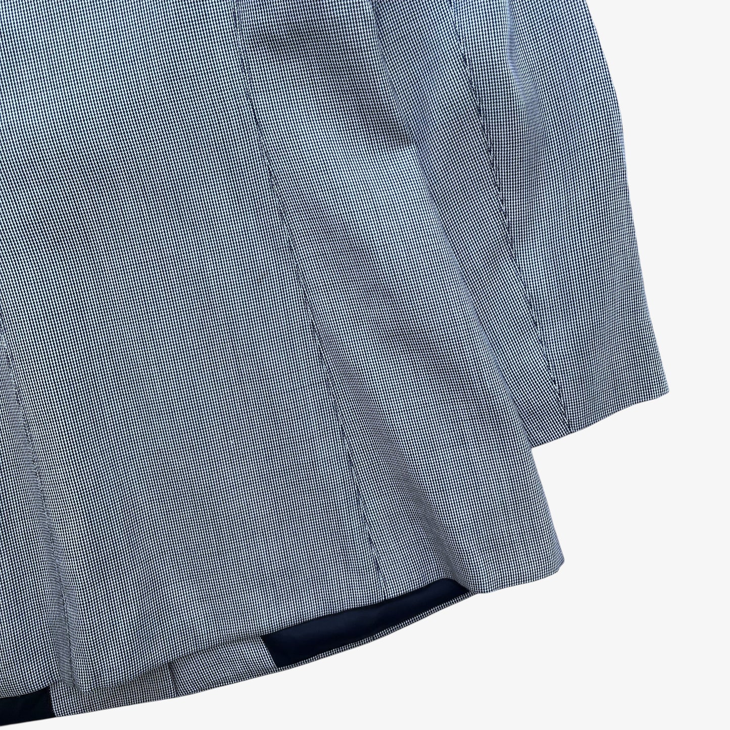 Vintage 80s Womens Valentino Miss V Dogtooth Print Silk And Wool Suit Wear - Casspios Dream