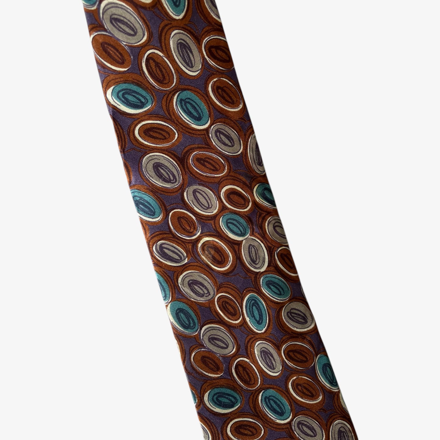 Vintage 90s Christian Dior Monsieur Abstract Print Purple Silk Tie Wear - Casspios Dream