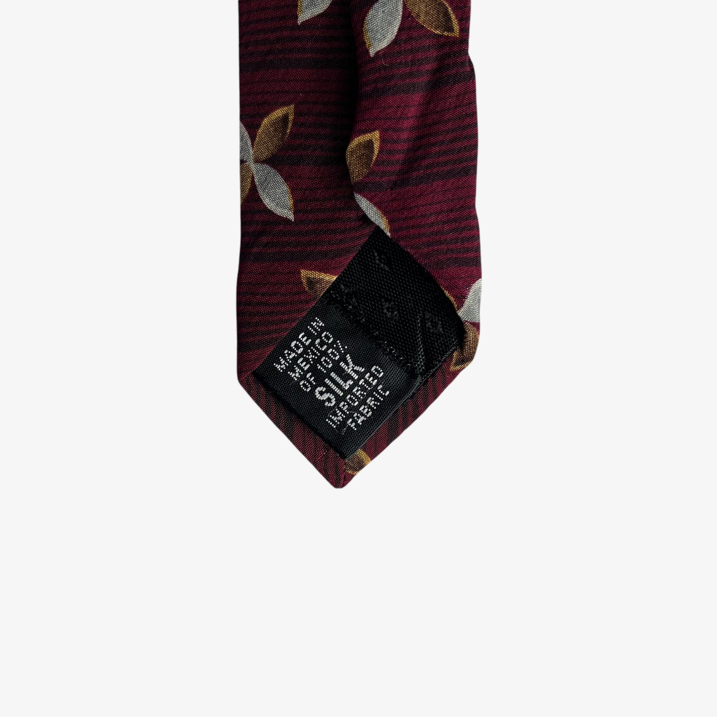 Vintage 90s Etienne Aigner Heritage Abstract Floral Print Red Silk Tie Material - Casspios Dream