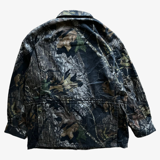 Vintage 90s Mens Decathlon Creation Geologic Woodland Camouflage Jacket Back - Casspios Dream