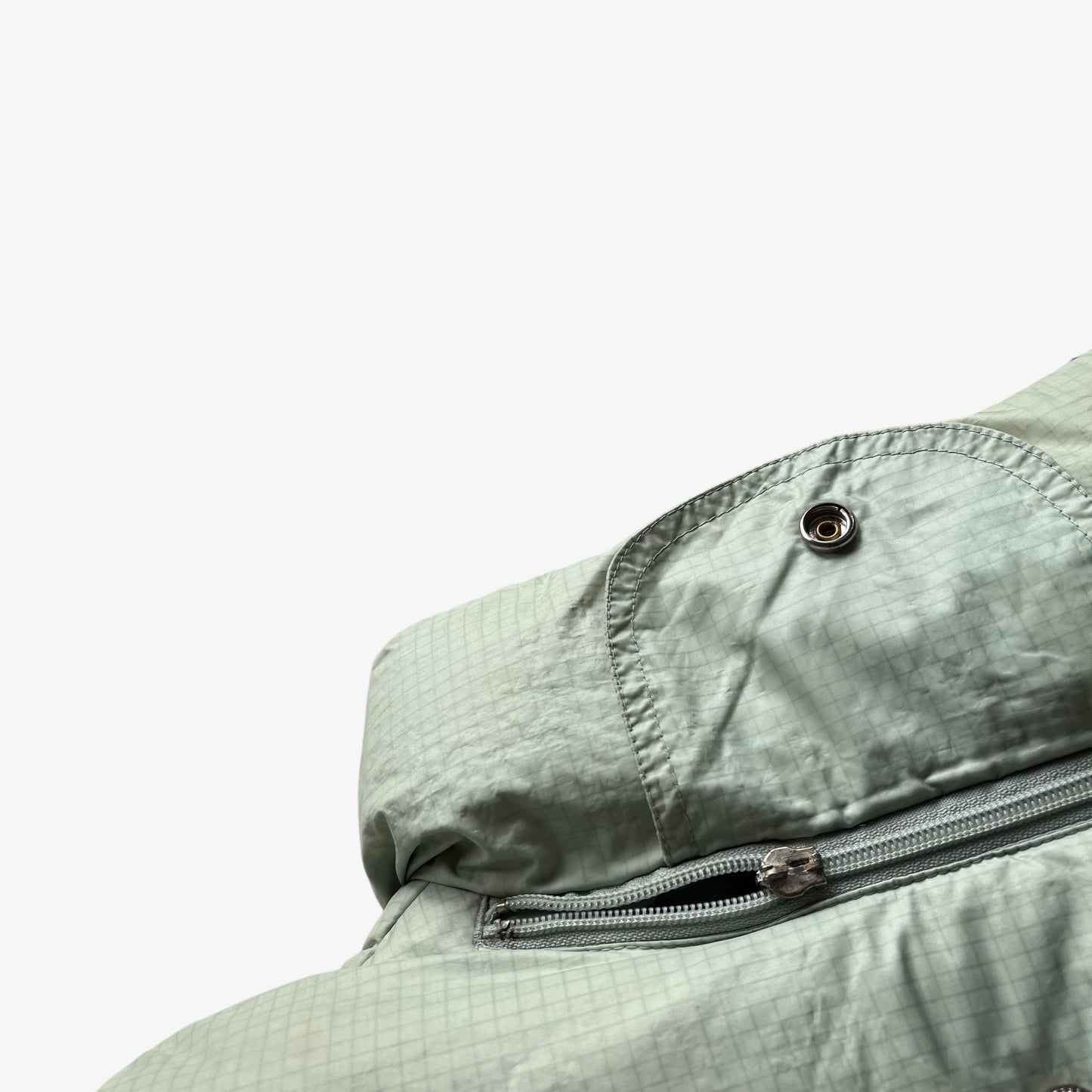 Vintage 90s Mens Diesel Sub Zero Ice Station Mint Green Down Puffer Jacket Zip - Casspios Dream