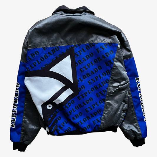 Vintage 90s Mens Explorado Castrol Racing Jacket Back - Casspios Dream