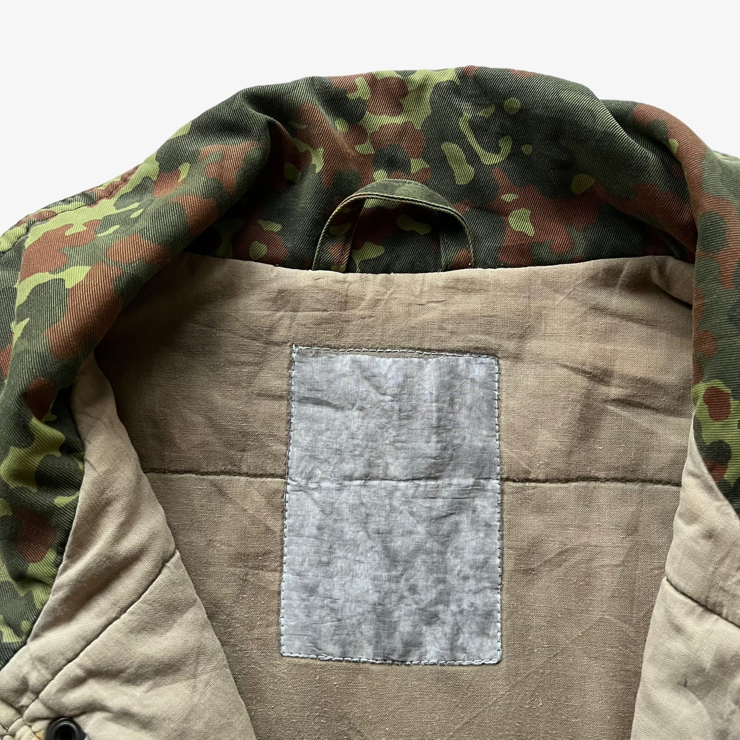 Vintage 90s Mens Faded Green And Brown Camouflage Gilet Label - Casspios Dream