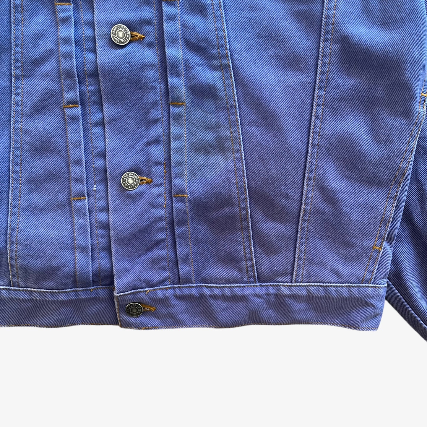 Vintage 90s Mens GAP Purple Denim Jacket Retro - Casspios Dream