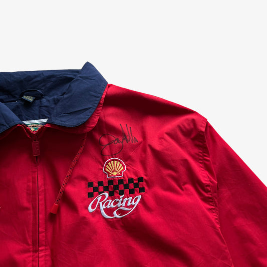 Vintage 90s Mens Gear Sports Shell Racing Team Quarter Zip Pullover Logo - Casspios Dream