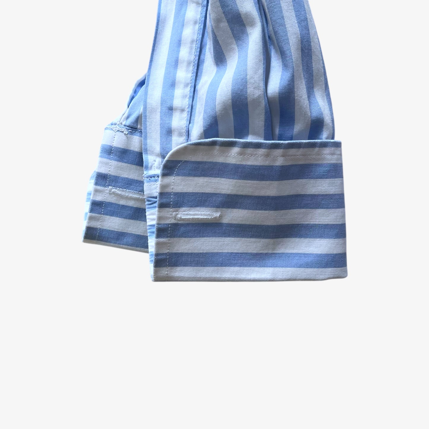 Vintage 90s Mens Gieves And Hawkes Blue And White Striped Long Sleeve Shirt Cufflinks - Casspios Dream