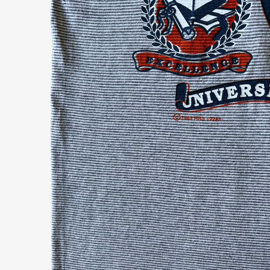Vintage 90s Mens Kingstree Classic University Of Virginia 1993 Striped Single Stitch Top Date - Casspios Dream
