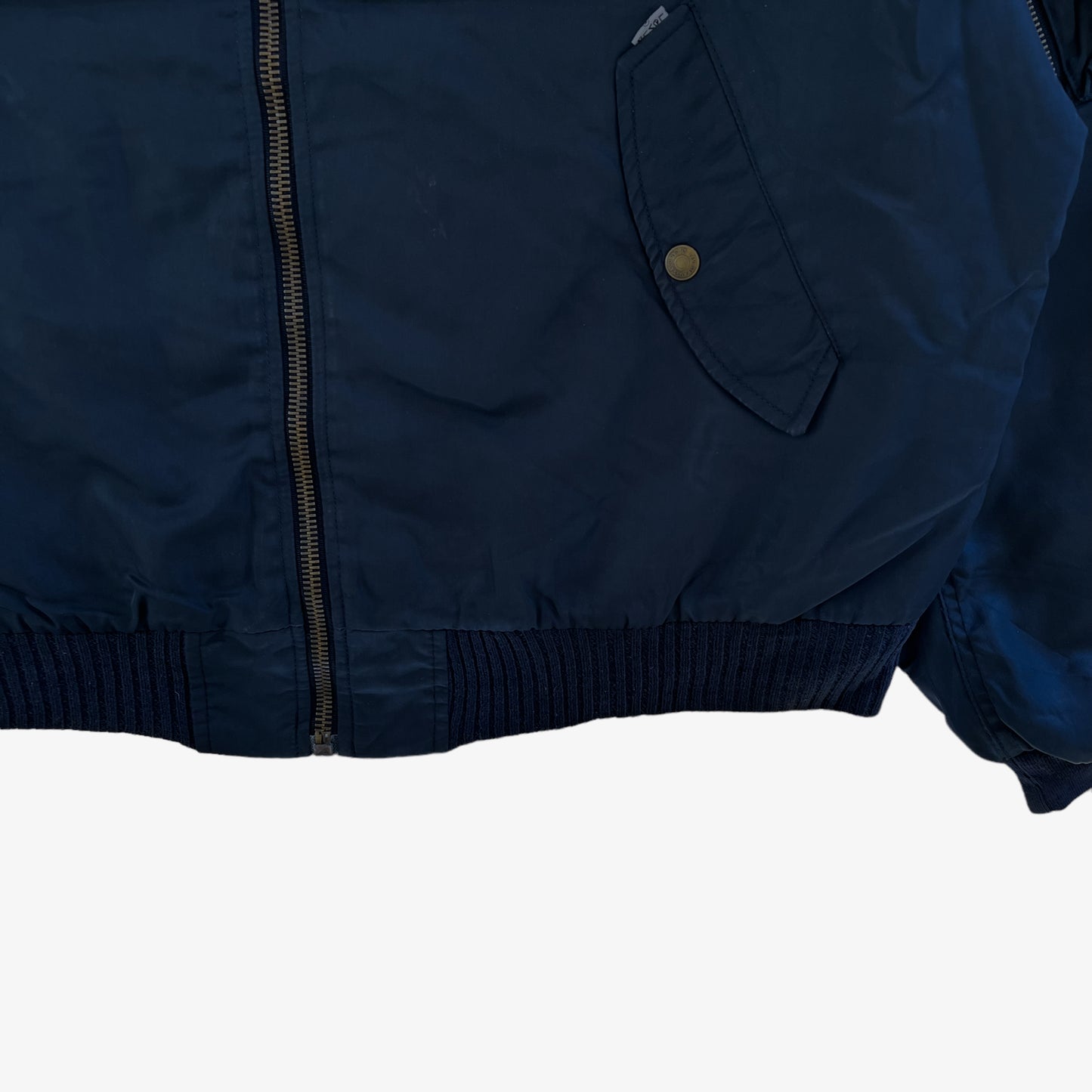 Vintage 90s Mens Levis Navy Pilot Bomber Jacket Hem - Casspios Dream