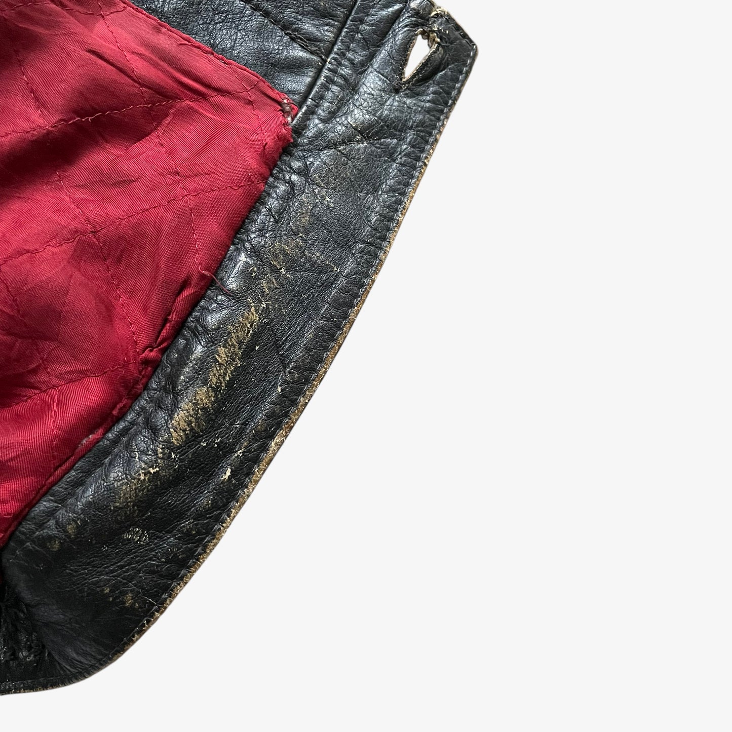 Vintage 90s Mens Levis Strauss Faded Black Leather Trucker Jacket Hem - Casspios Dream