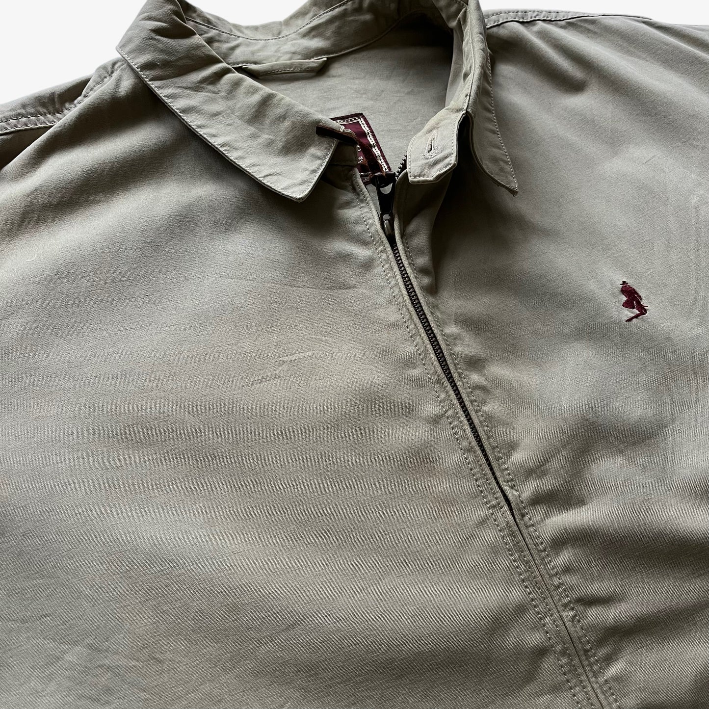 Vintage 90s Mens Marlboro Classics Beige Harrington Jacket Wear - Casspios Dream