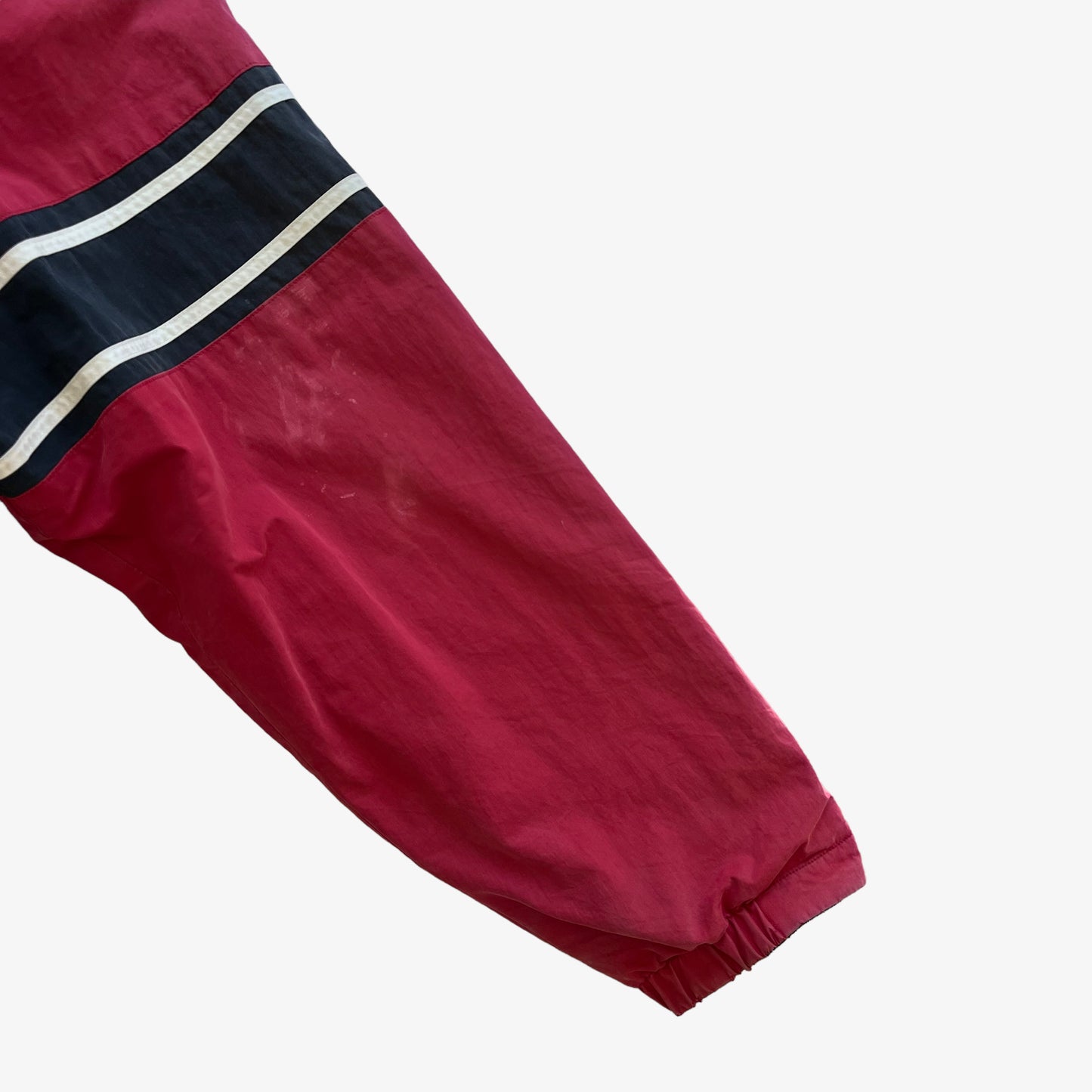 Vintage 90s Mens Nautica Reversible Red Sailing Jacket And Navy Spell Out Fleece Arm - Casspios Dream