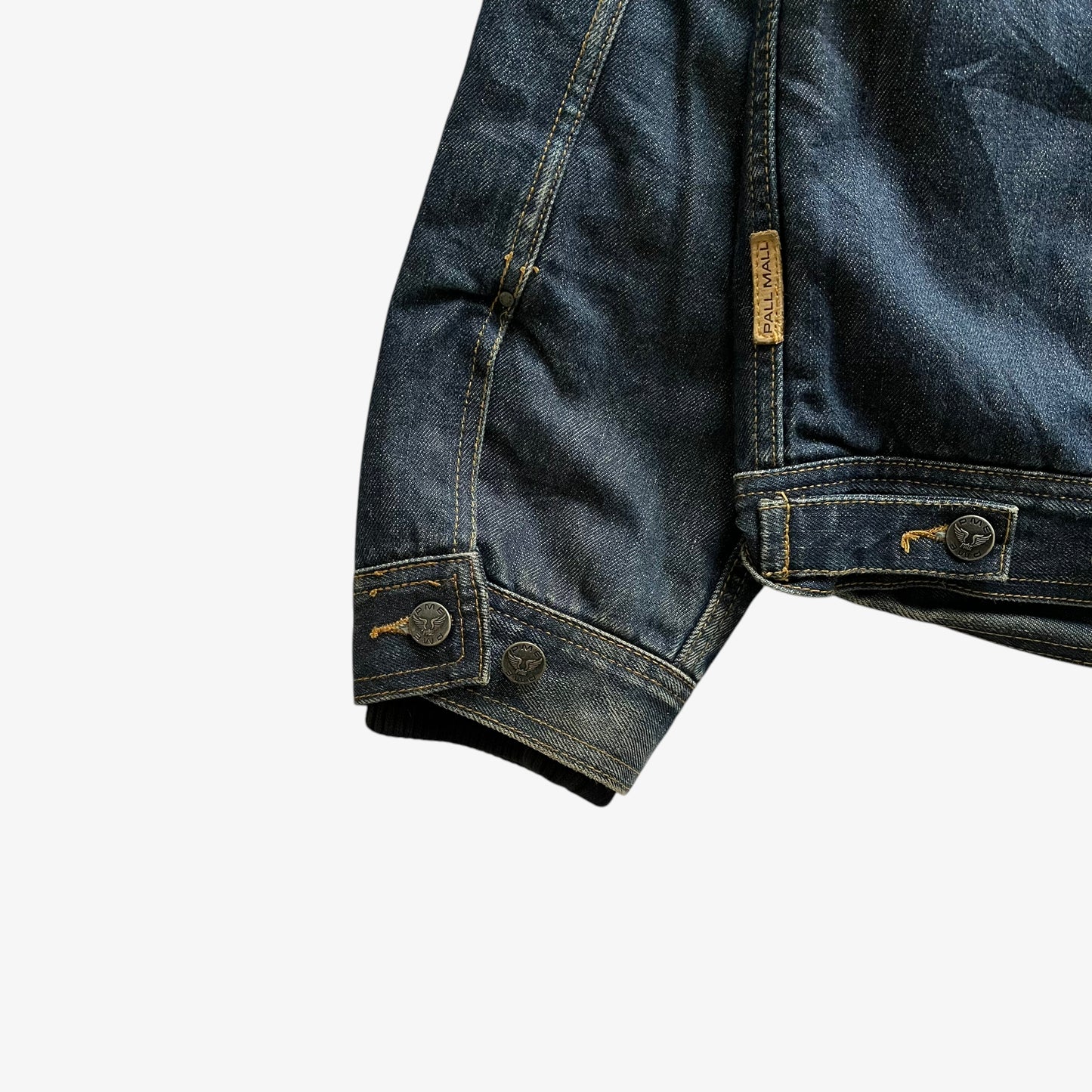Vintage 90s Mens Pall Mall Blue Denim Jacket Cuff - Casspios Dream