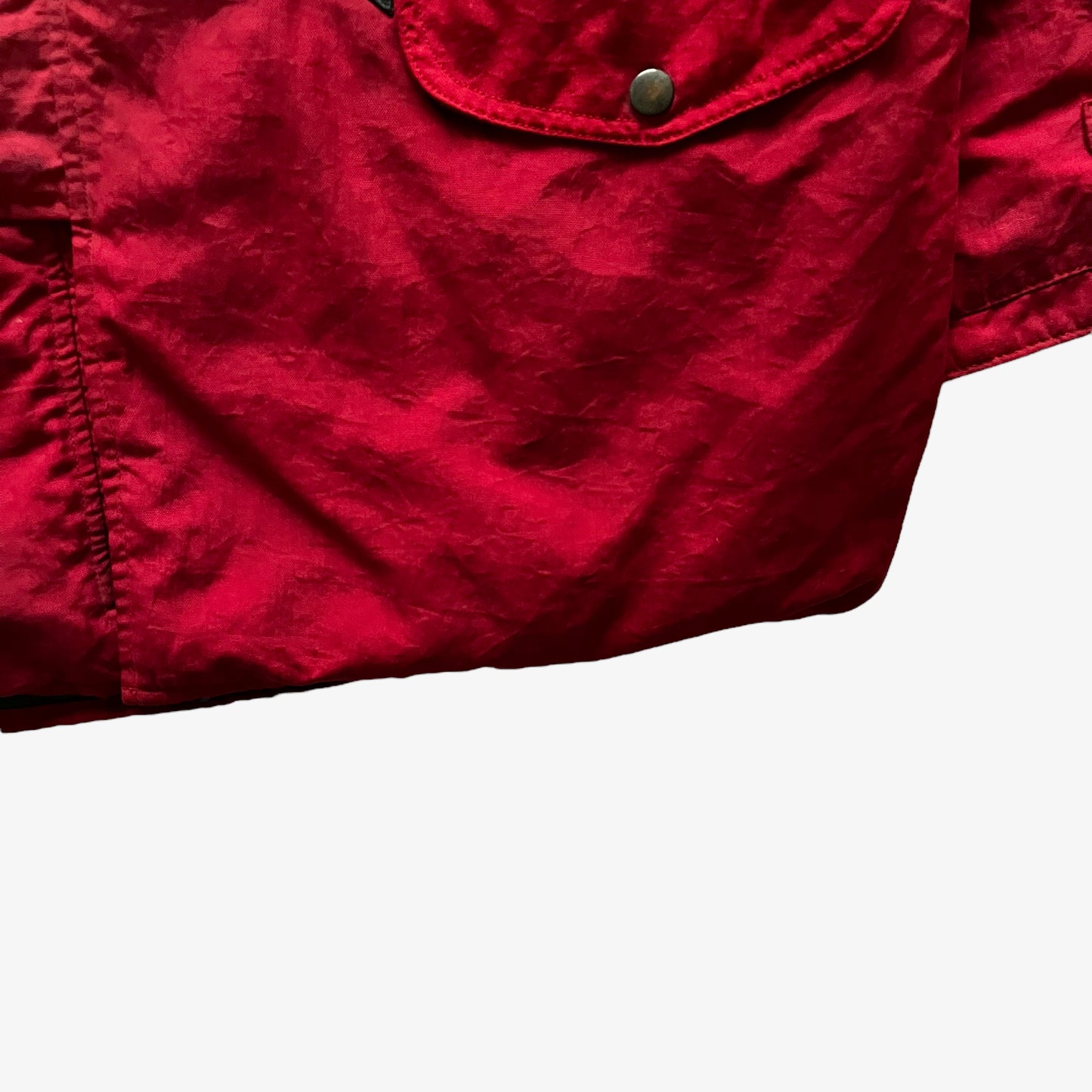 Vintage 90s Mens Polo Ralph Lauren Goose Down Red Jacket With Coyote Fur Collar Hem - Casspios Dream