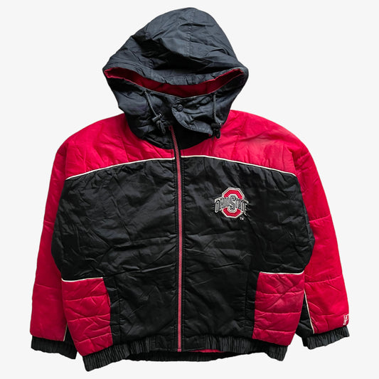 Vintage 90s Mens Pro Player Ohio State Buckeyes Hooded Jacket - Casspios Dream