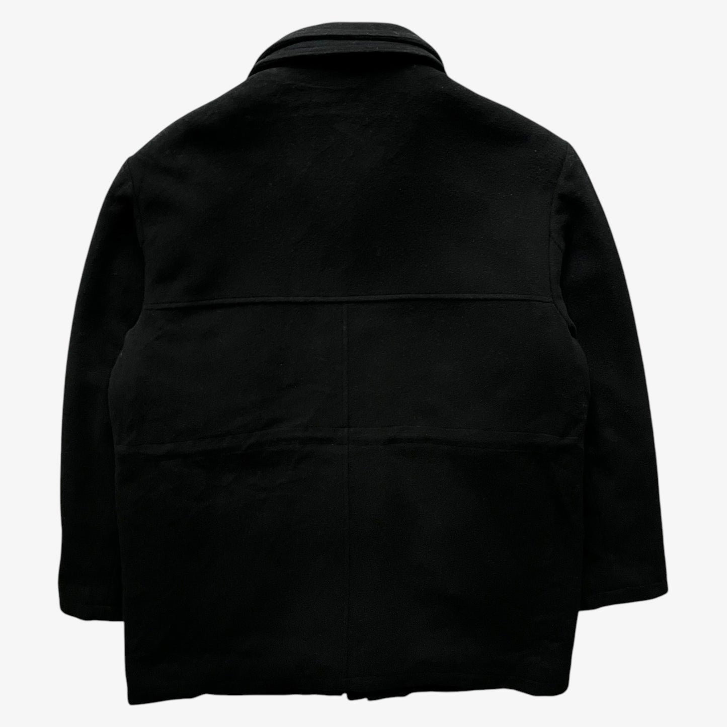 Vintage 90s Mens Ralph Lauren Black Cashmere Blend Jacket Back - Casspios Dream