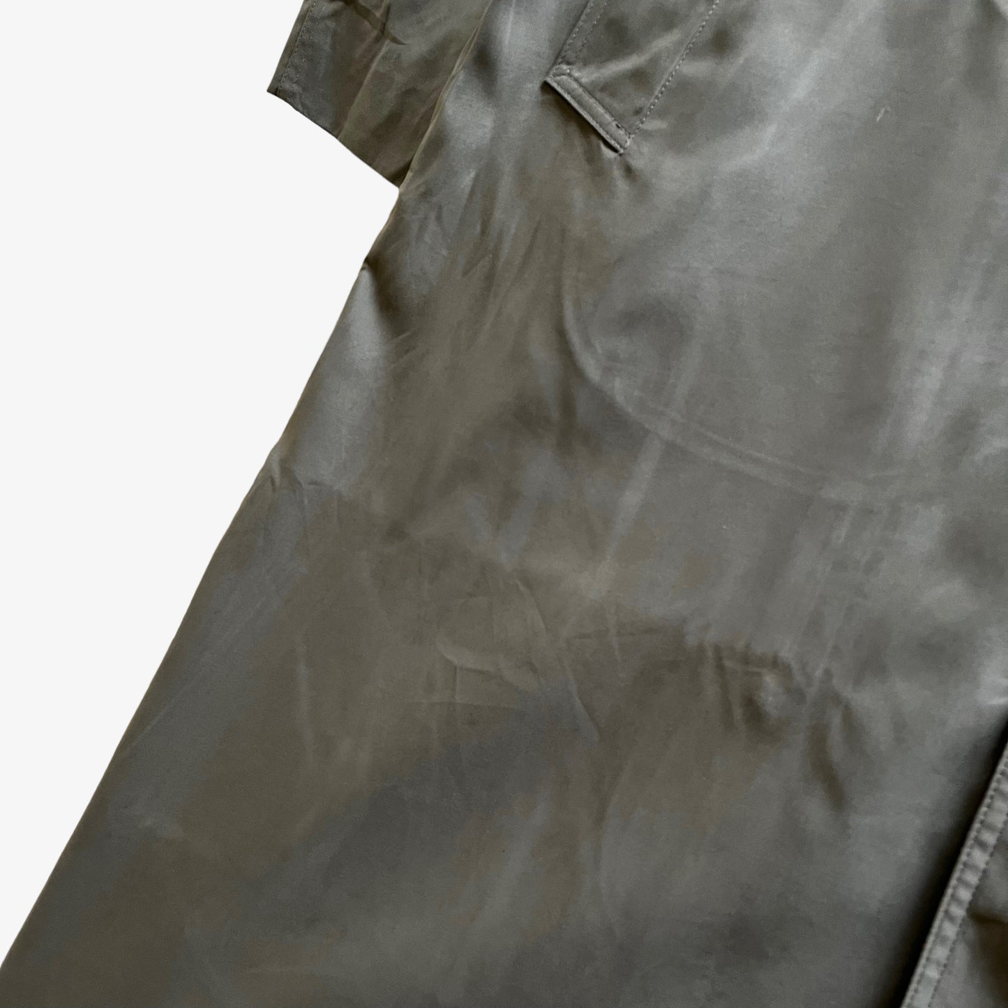 Vintage 90s Mens Ralph Lauren Khaki Trench Coat Marks - Casspios Dream