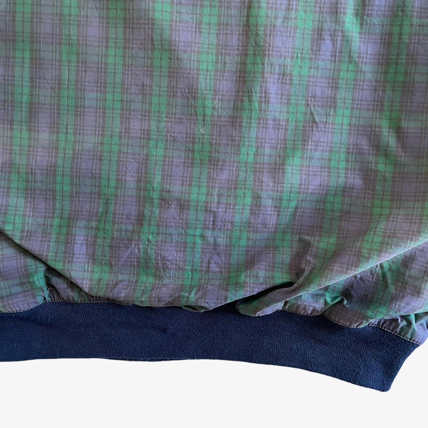 Vintage 90s Mens Ralph Lauren Polo Golf Faded Green Tartan Print Jumper Hem - Casspios Dream