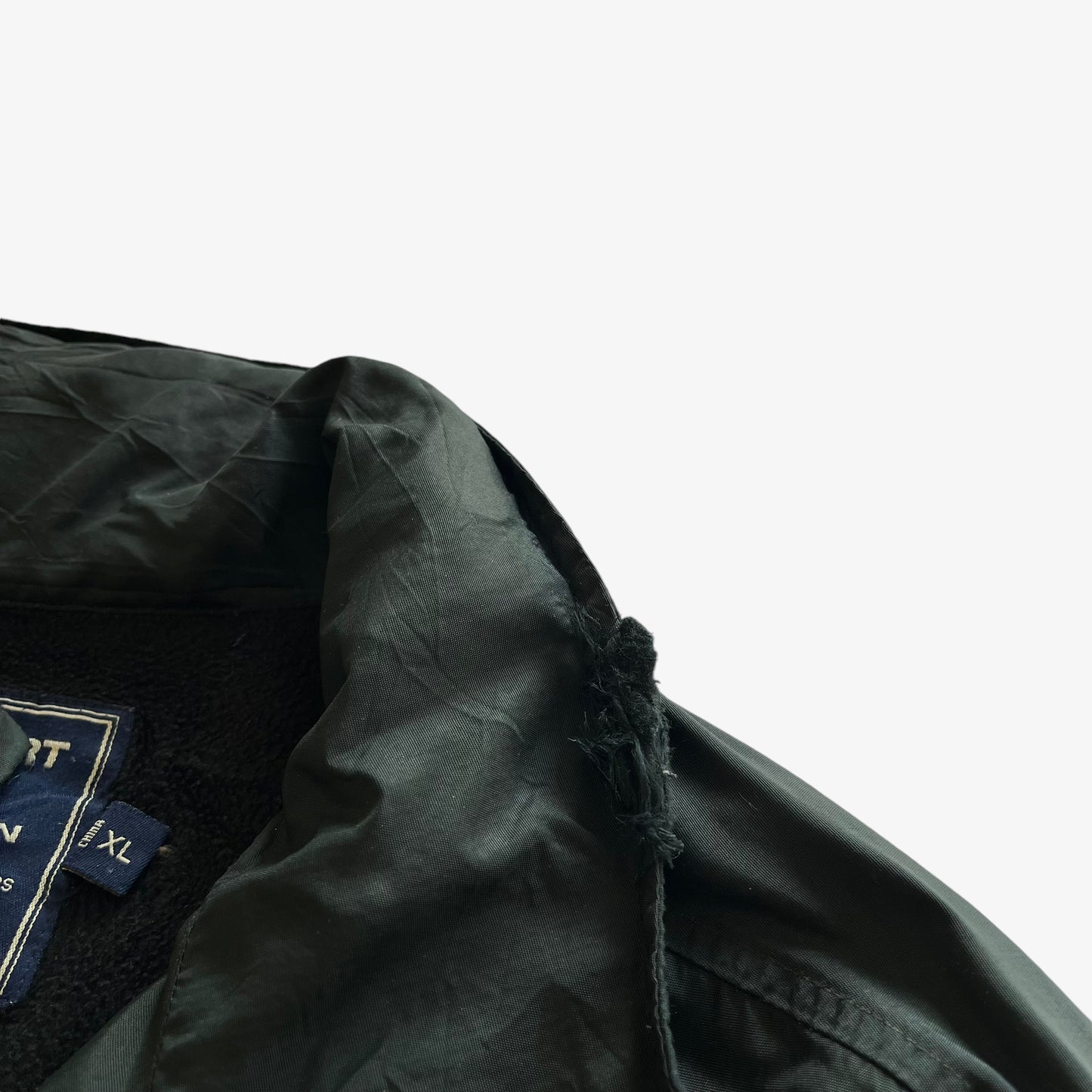 Vintage 90s Mens Ralph Lauren Polo Sport Black Jacket With Foldable Hood Collar - Casspios Dream