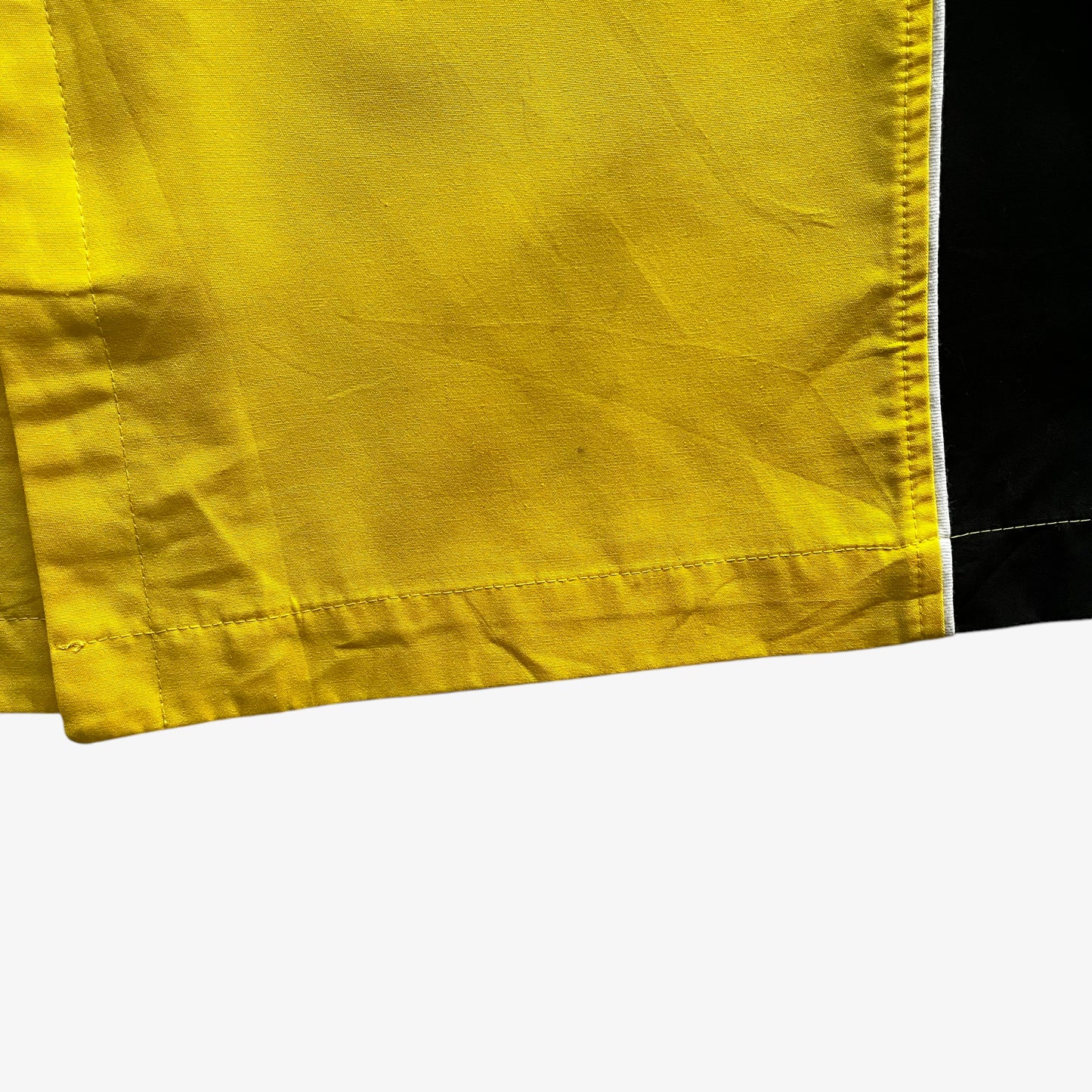 Vintage 90s Mens Suzuki Puissant Racing Team Yellow Short Sleeve Shirt Hem Wear - Casspios Dream