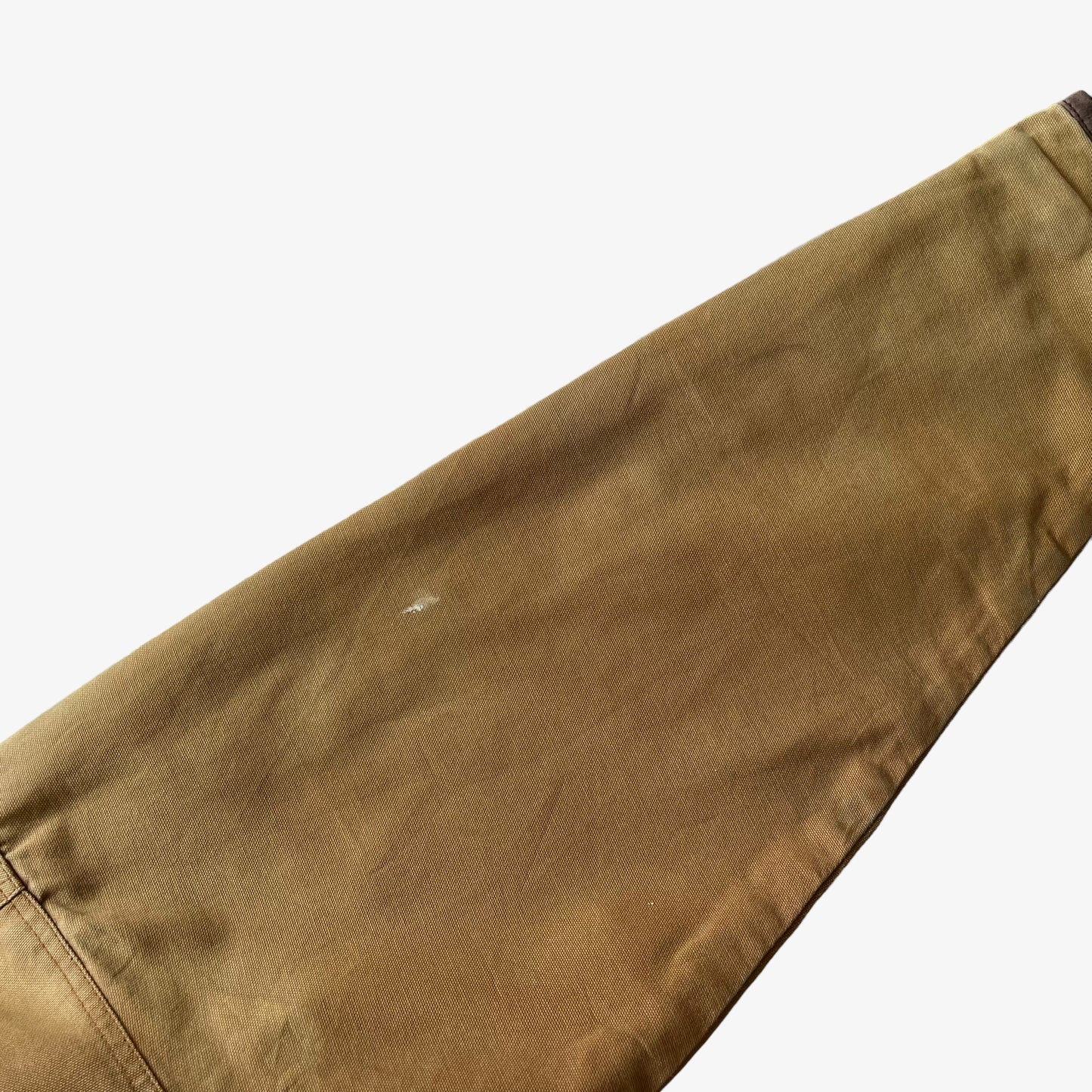Vintage 90s Mens Timberland Brown Workwear Jacket With Khaki Corduroy Collar Sleeve - Casspios Dream