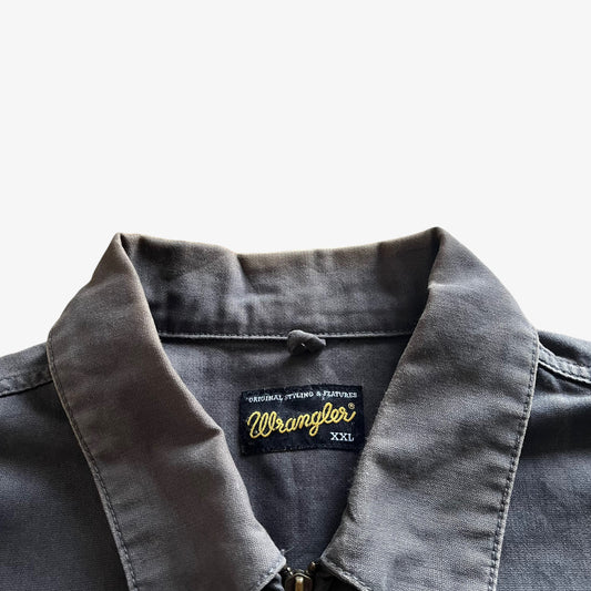 Vintage 90s Mens Wrangler Khaki Jacket Label - Casspios Dream