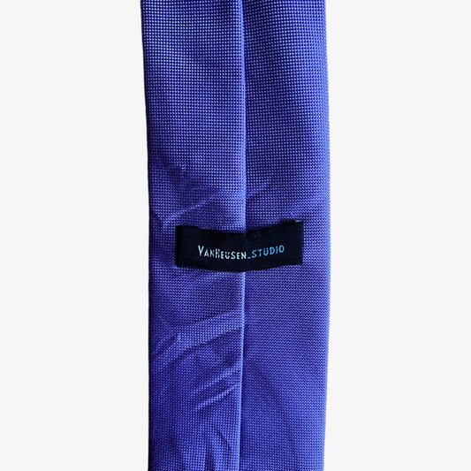 Vintage 90s Van Heusen Studio Purple Polyester Tie Label - Casspios Dream