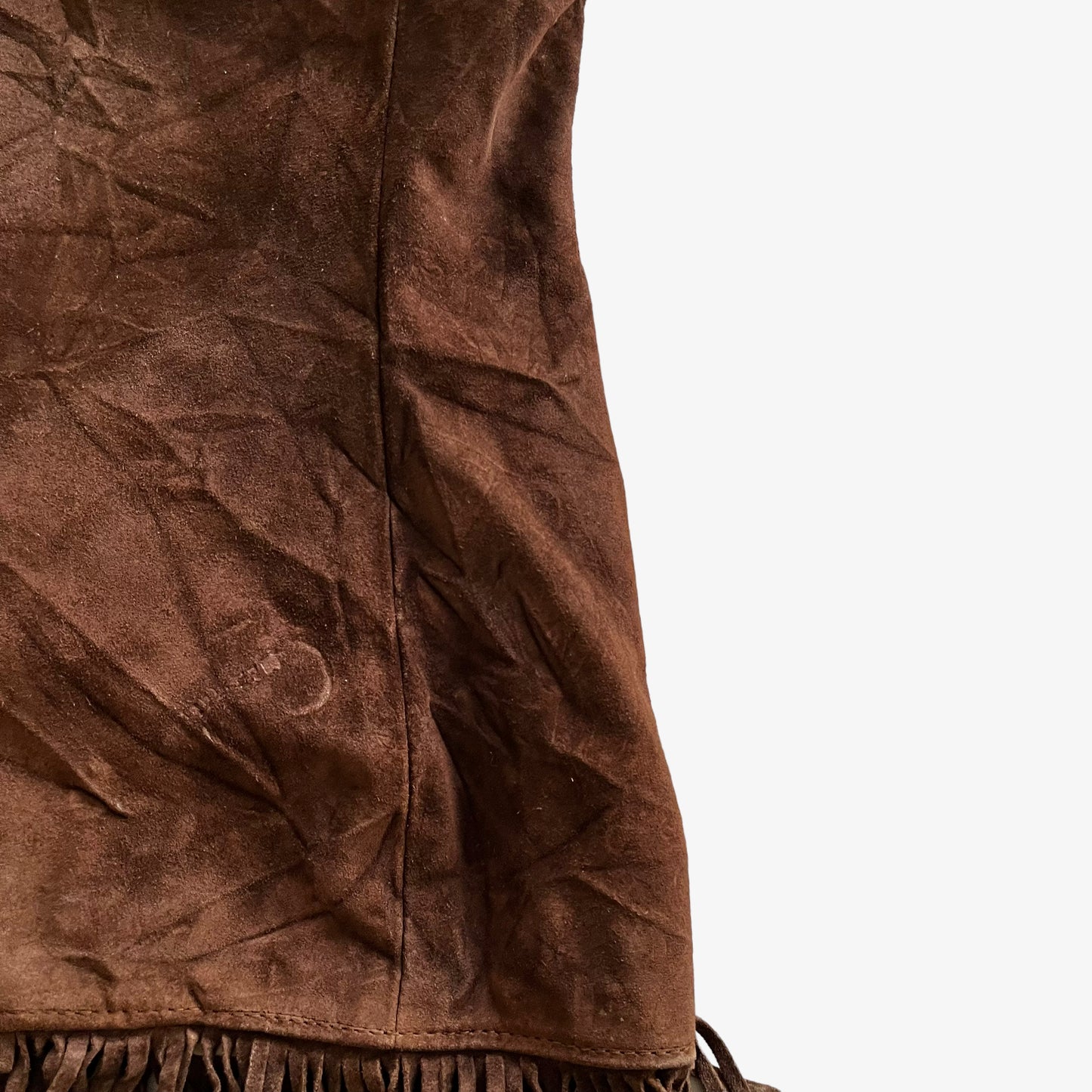 Vintage 90s Womens Diesel Dark Brown Leather Tassel Jacket Wear - Casspios Dream