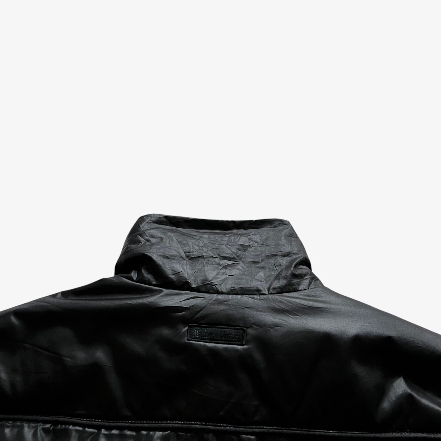 Vintage 90s Womens Marlboro Classics Black Puffer Jacket Collar - Casspios Dream