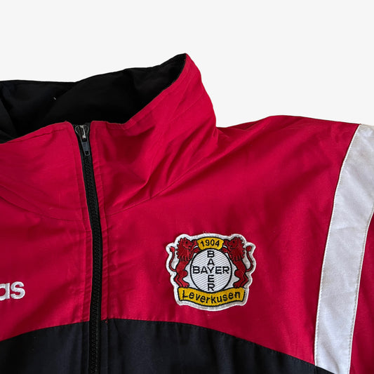 Vintage 90s Mens Adidas Bayern 04 Leverkusen Football Club Coat Jacket Badge - Casspios Dream