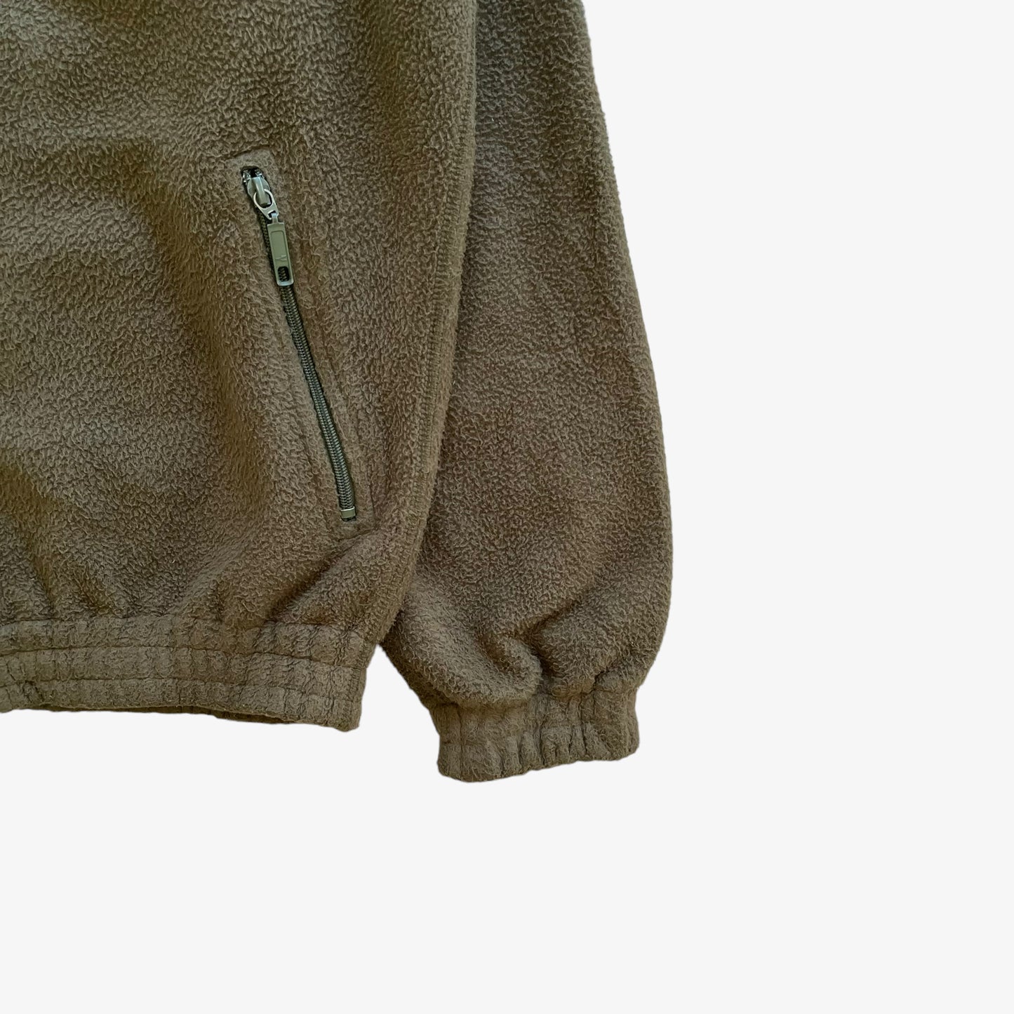 Vintage Y2K Mens 2012 Paul Boye French Military 80c Khaki Fleece Hem - Casspios Dream