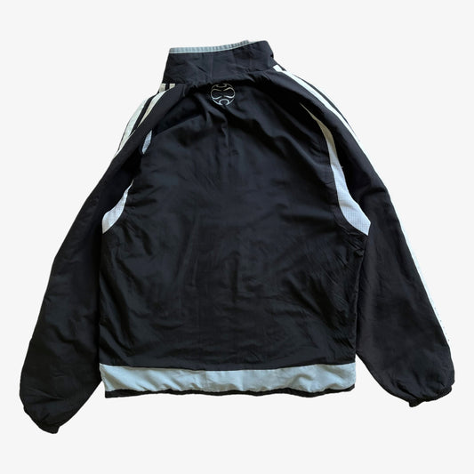 Vintage Y2K Mens Adidas 2006 Newcastle United Black And White Track Jacket Back - Casspios Dream
