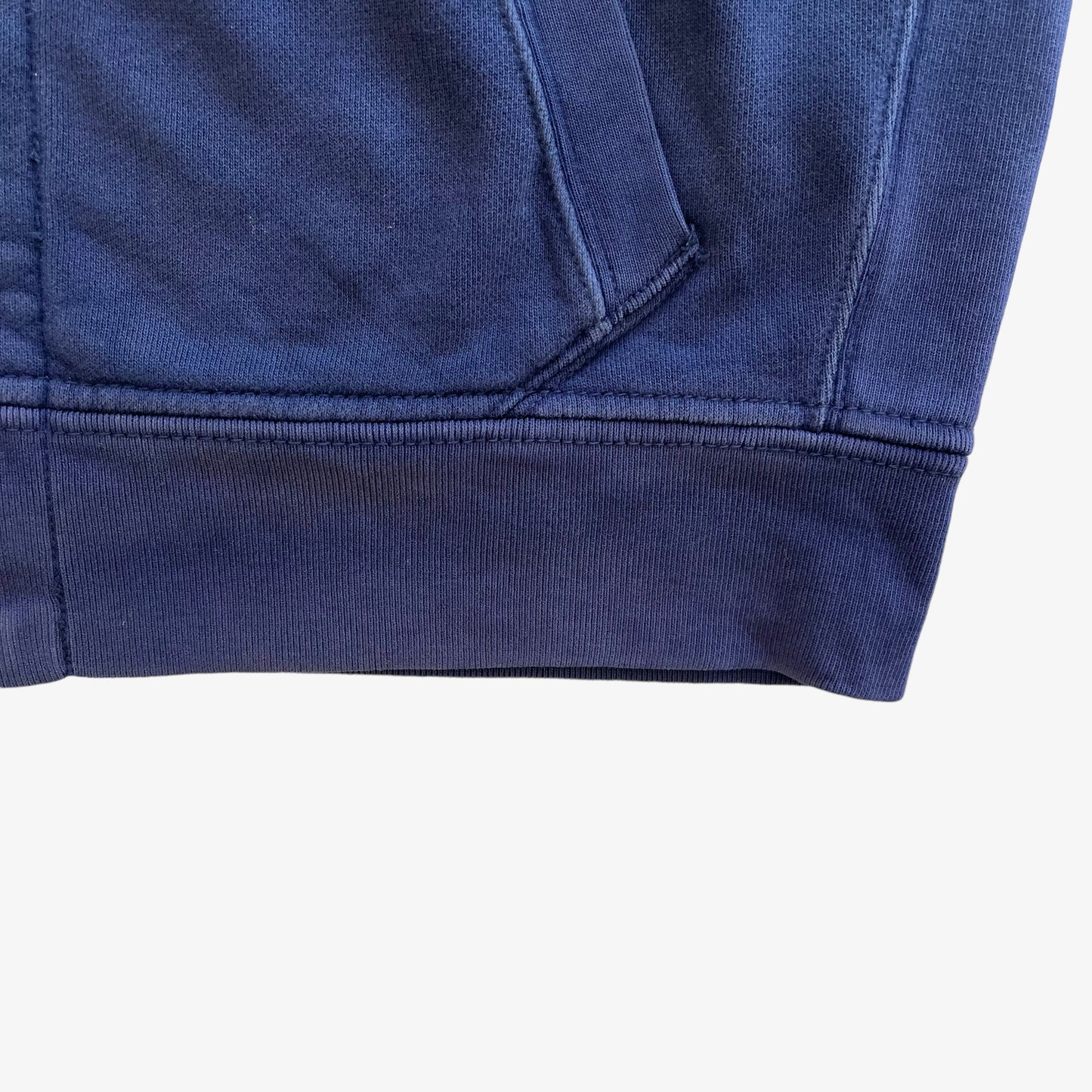 Vintage Y2K Mens Polo Ralph Lauren Faded Navy Hooded Jacket Hem - Casspios Dream