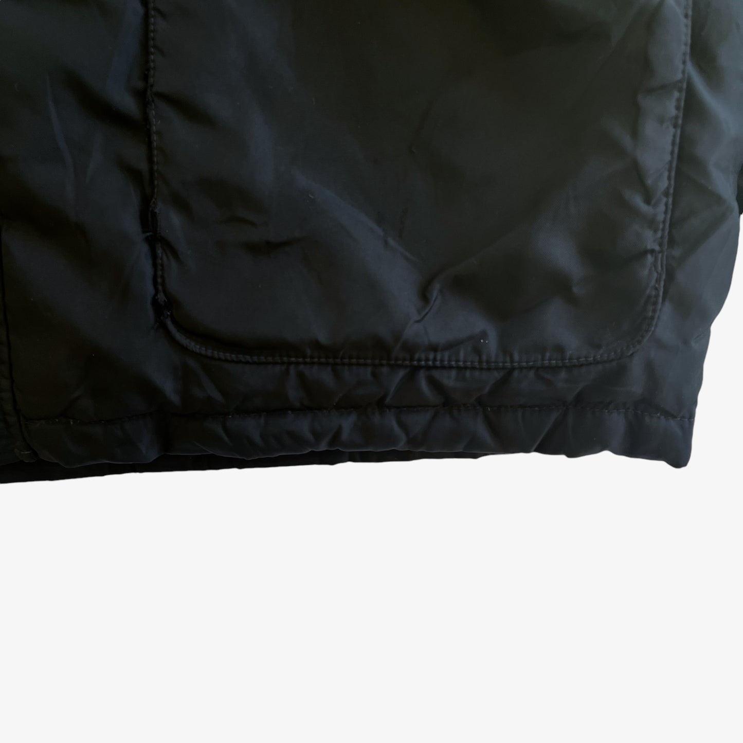 Vintage Y2K Mens Polo Ralph Lauren Goose Down Black Padded Jacket Hem - Casspios Dream