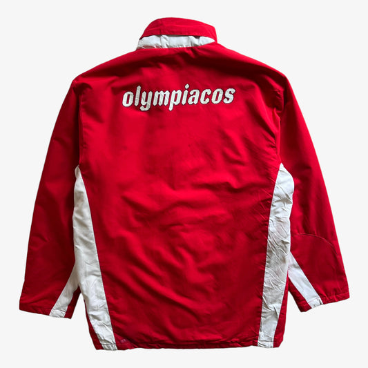 Vintage Y2K Mens Puma Olympiacos Red Jacket With Back Spell Out Back - Casspios Dream