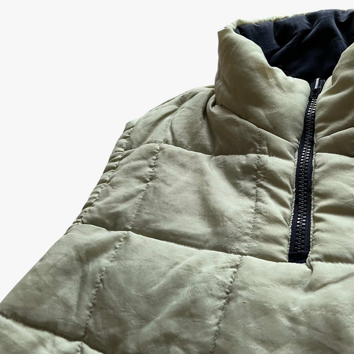 Vintage Y2K Mens Ringspun Navy Reversible Gilet Collar - Casspios Dream