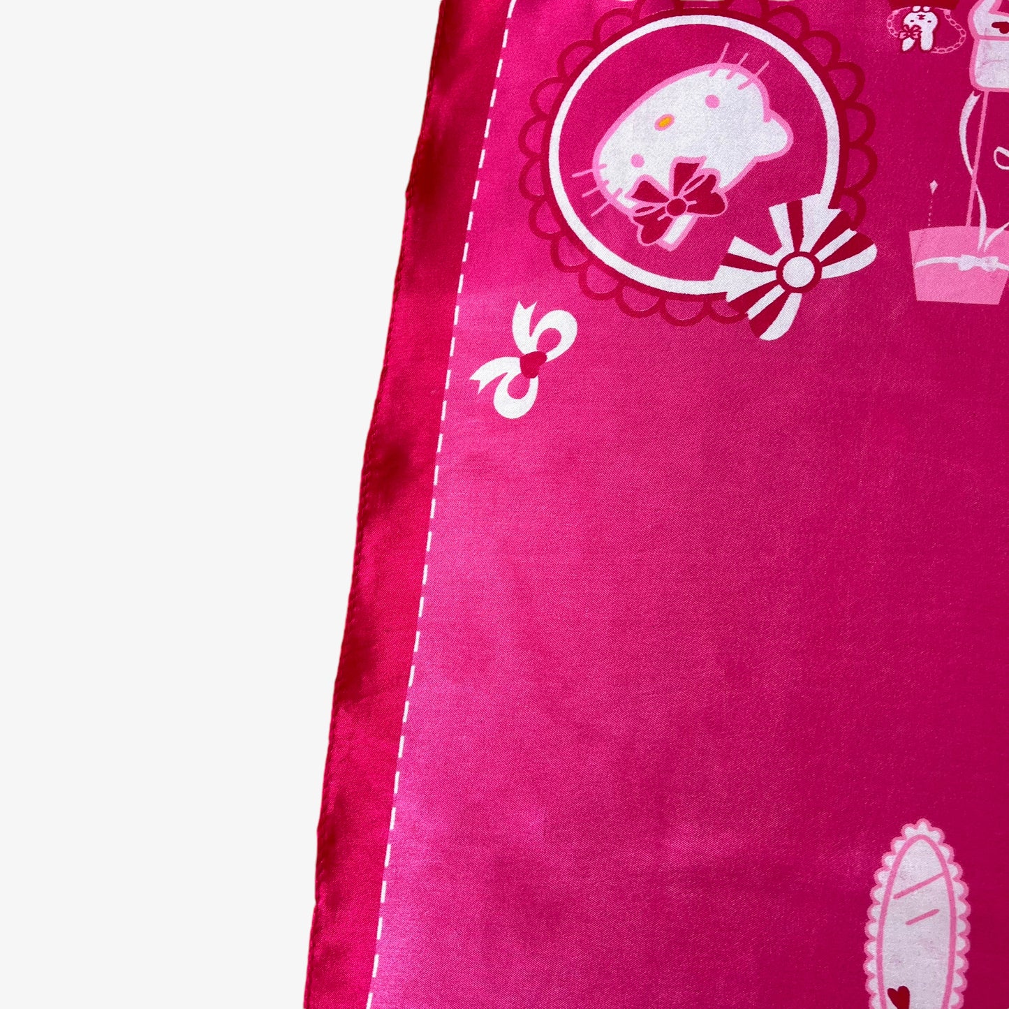 Vintage Y2K Saniro 2008 Koto Parfums Hello Kitty Pink Scarf Corner - Casspios Dream