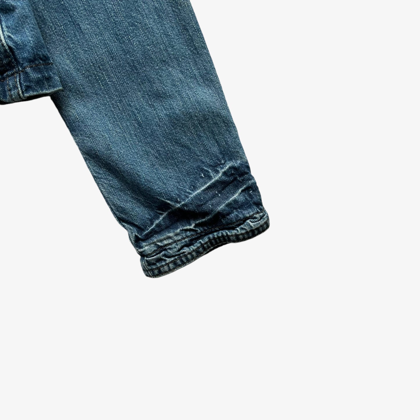 Vintage Y2K Womens Armani Jeans Blue Denim Blazer Cuff - Casspios Dream