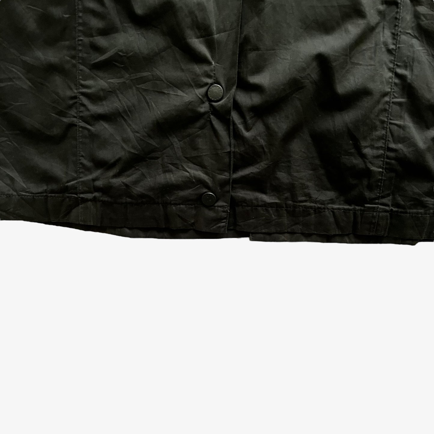 Vintage Y2K Womens Barbour Black Coat Hem - Casspios Dream