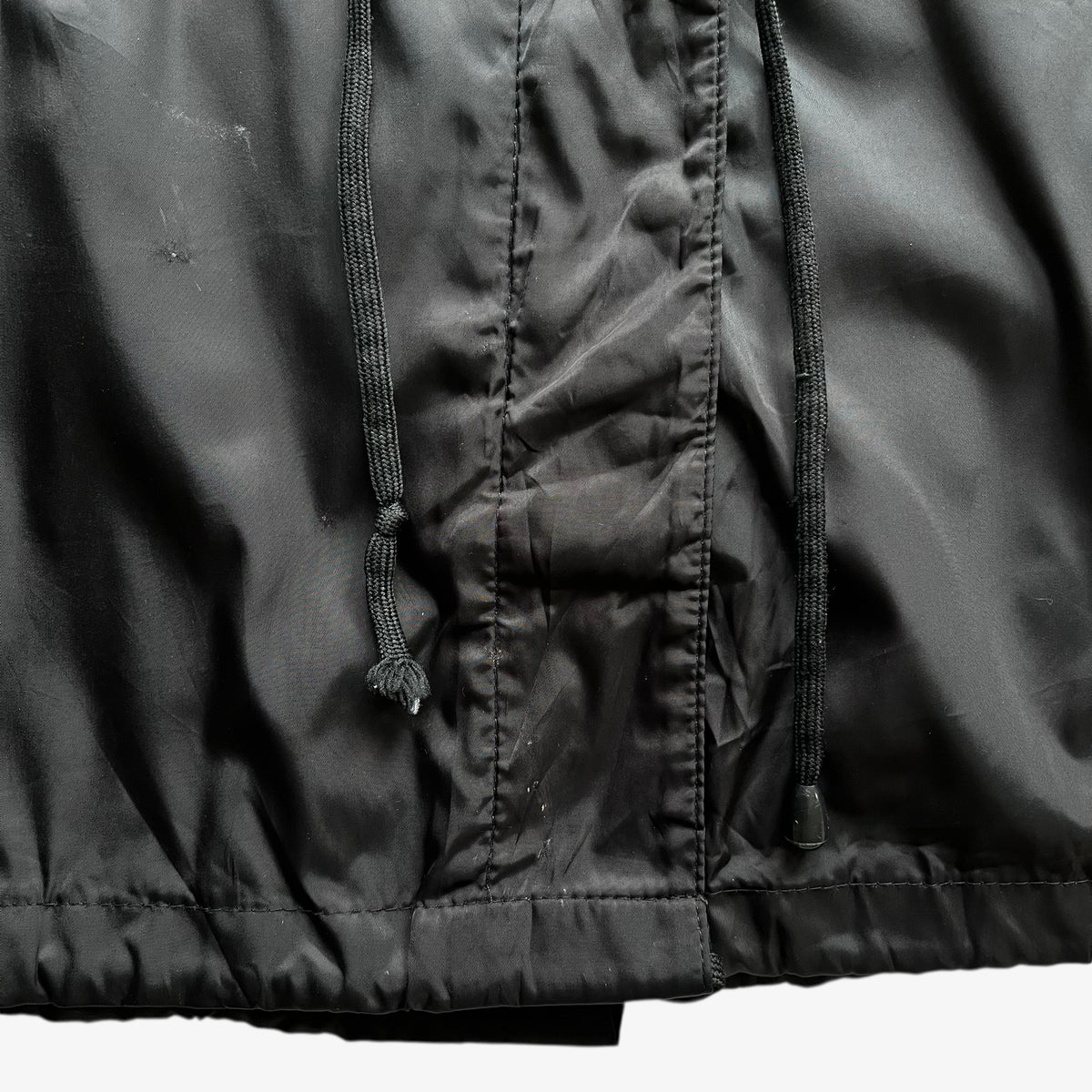 Patina of vintage Y2K women's Burberry black hooded jacket.