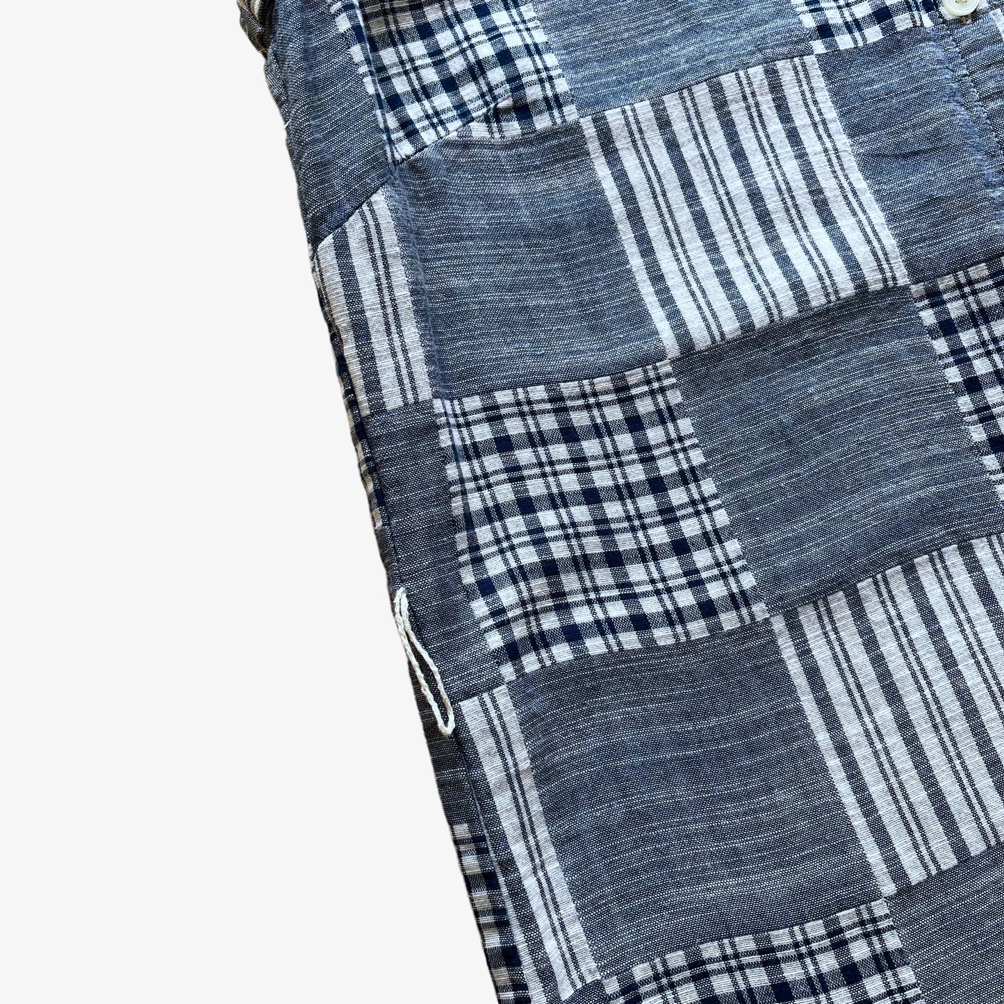 Vintage Y2K Womens Tommy Hilfiger Blue And White Patchwork Dress Belted - Casspios Dream